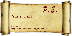 Prinz Emil névjegykártya